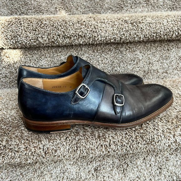Magnanni Men\'s Multi color Double Monk Strap Leather Shoes. main image 4